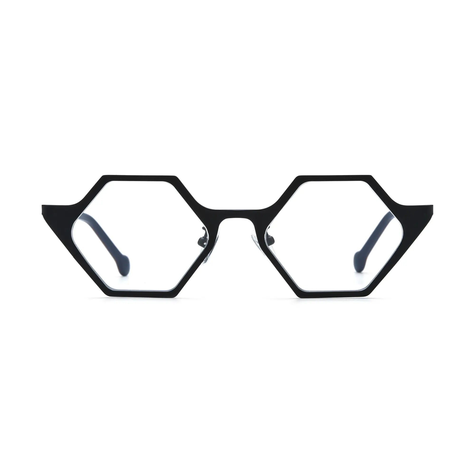 VoyueLens™ Midnight Orbit Geometric Eyeglasses – Front View – SKU VL185881-C6